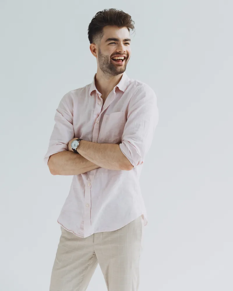 Jack wearing a casual shirt