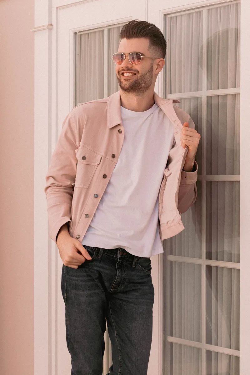 Pink jacket portrait