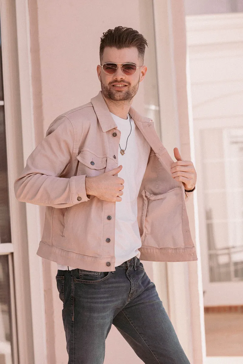 Pink jacket portrait
